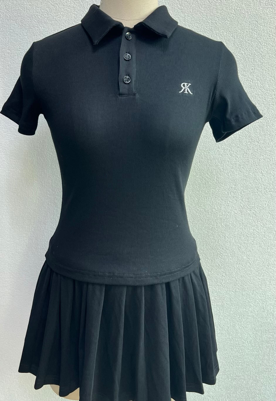 Tennis Skirt Set Black